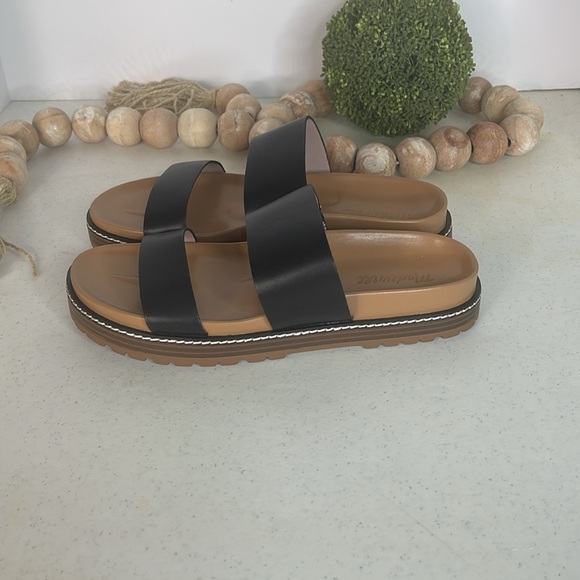 Madewell  The Charley Double-Strap Slide Sandal Sz 8/Black - Picture 4 of 8